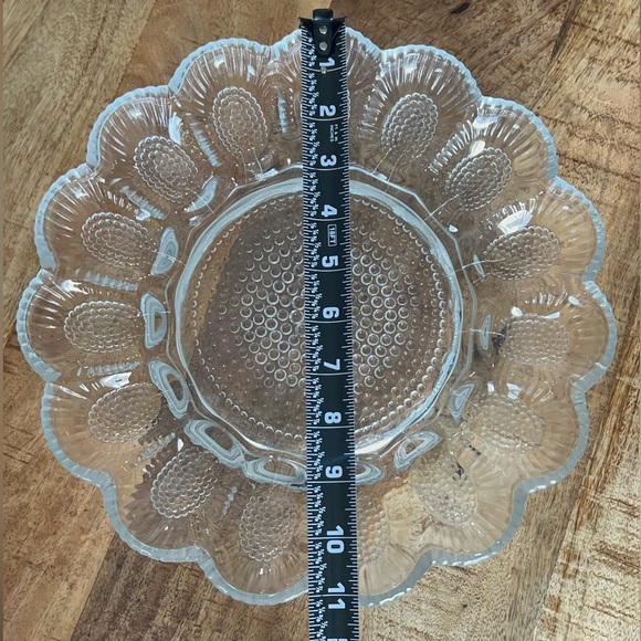 Devilled Egg, Platter, 11” Clear Glass, Serving, Dish. - Picture 7 of 8
